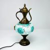 Single globe turq lamp